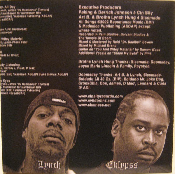 The Plague by Brotha Lynch Hung (CD 2002 Cin Sity Records) in